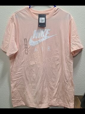 Nike Air Short Sleeve Tee - Peach Pink with White Logo